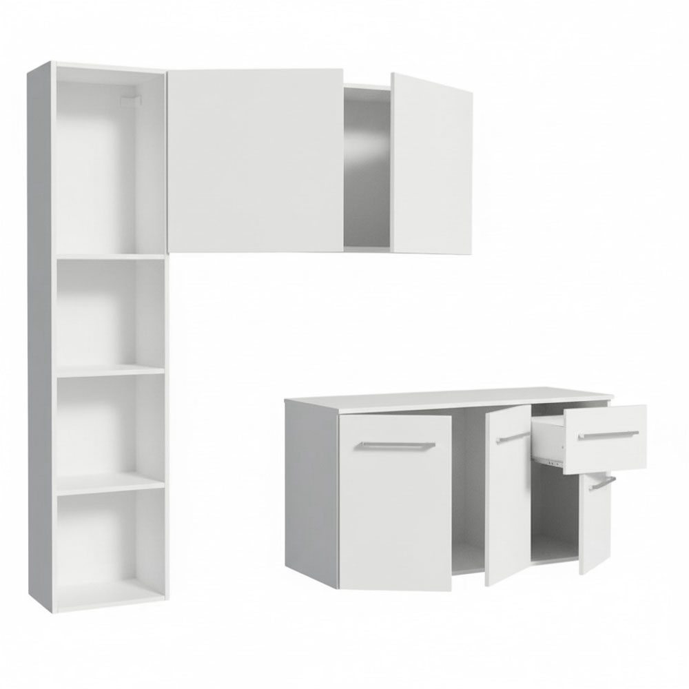 Cocina Compacta 120cm Blanco Easy