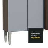 Combo completo de Cocina 229 cm 1 Cajón 9 Puertas Emilly Marrón/Gris