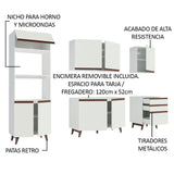 Combo completo de Cocina 250cm Reims Blanco