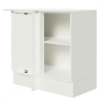 Bajo Mesada Esquinero 87 cm x 50 cm 100% MDF 1 Puerta Blanco Smart Madesa