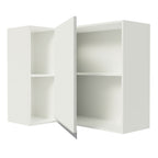 Alacena Cocina Esquinera 87 cm x 50 cm 100% MDF Porta Botellas y 1 Puerta Blanco Smart Madesa