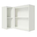 Alacena Cocina Esquinera 87 cm x 50 cm 100% MDF Porta Botellas y 1 Puerta Blanco/Crema Smart Madesa