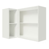 Alacena Cocina Esquinera 100% MDF con Porta Botellas Blanco/Crema Smart Madesa