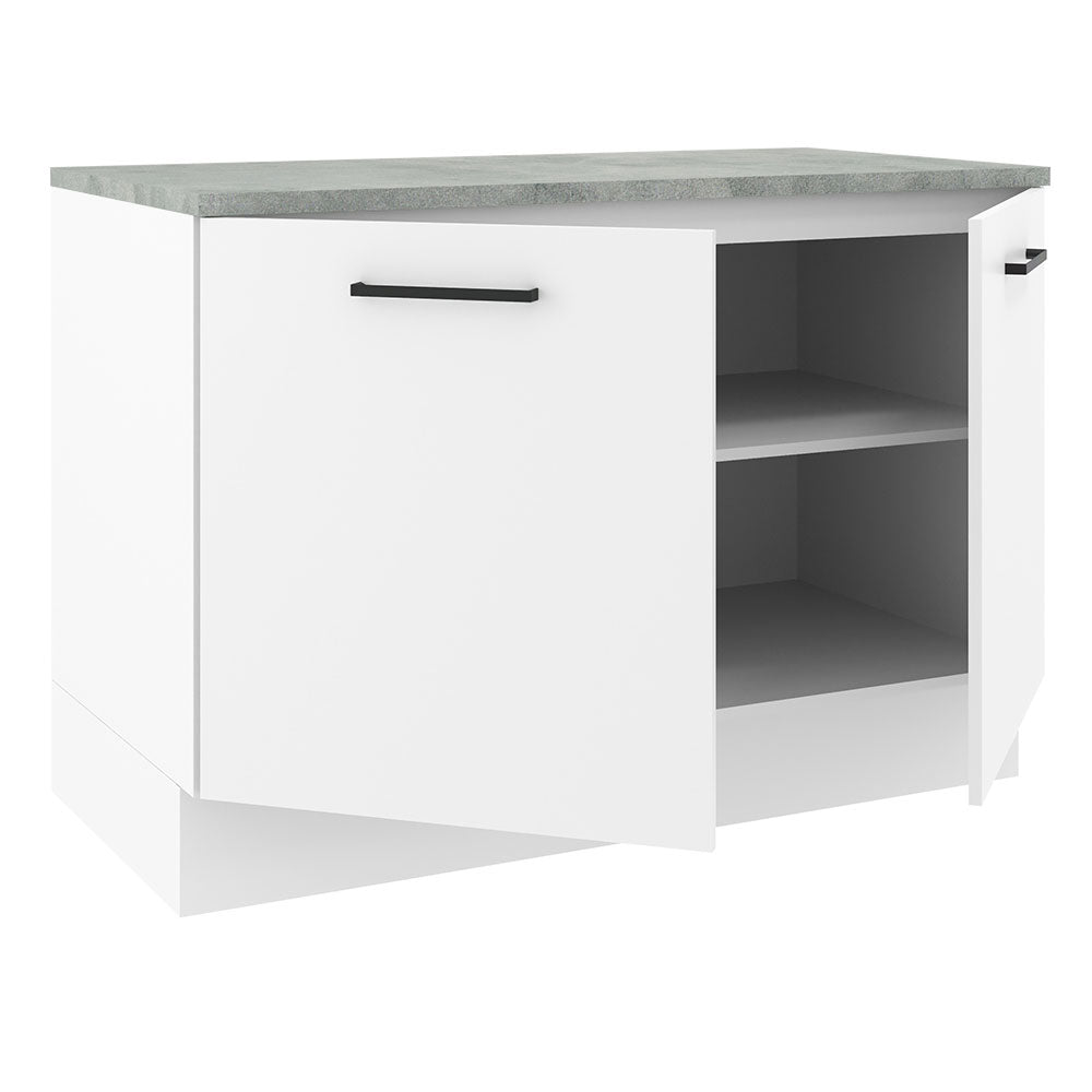 Bajo Mesada Cocina 120 x 60 cm 2 Puertas (Con mesada) Blanco Agata Madesa