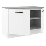 Bajo Mesada Cocina 120 x 60 cm 2 Puertas (Con mesada) Blanco Agata Madesa