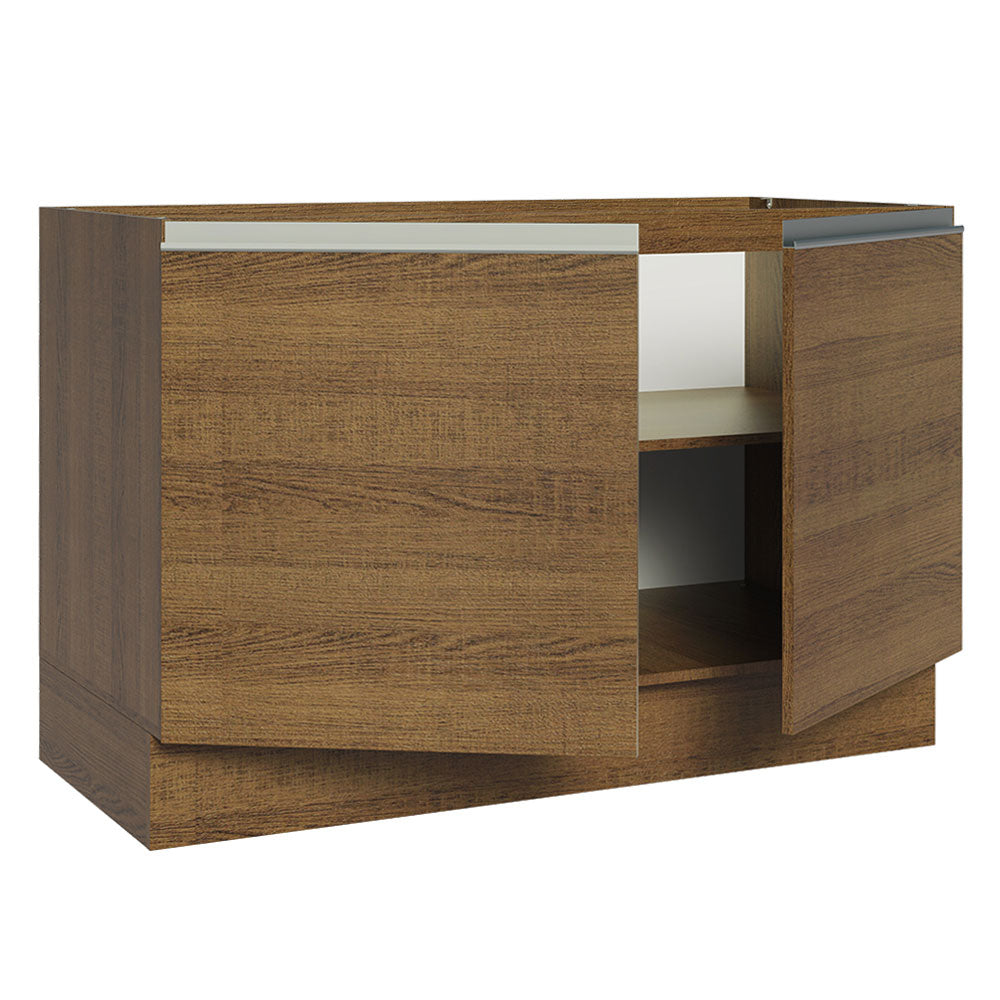 Bajo Mesada Cocina 120 x 60 cm 2 Puertas (Sin Mesada) Marrón Glamy Madesa