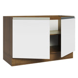 Bajo Mesada Cocina 120 x 60 cm 2 Puertas (Sin Mesada) Marrón/Blanco Glamy Madesa
