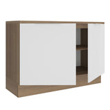 Bajo Mesada Cocina 120 x 60 cm 2 Puertas (Con Mesada) Marrón/Blanco Stella Madesa