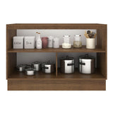 Bajo Mesada Cocina 120 cm x 60 cm, 2 Puertas Agata Marrón/Crema