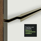 Bajo Mesada 120 cm 2 Puertas Sin Mesada Marrón/Blanco Lux Madesa
