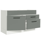Bajo Mesada Cocina 120 x 60 cm 1 Puerta 2 Cajones (Sin Mesada) Blanco/Gris Agata Madesa