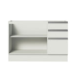Bajo Mesada Cocina 120 cm x 60 cm, 3 Cajones 2 Puertas Glamy Blanco