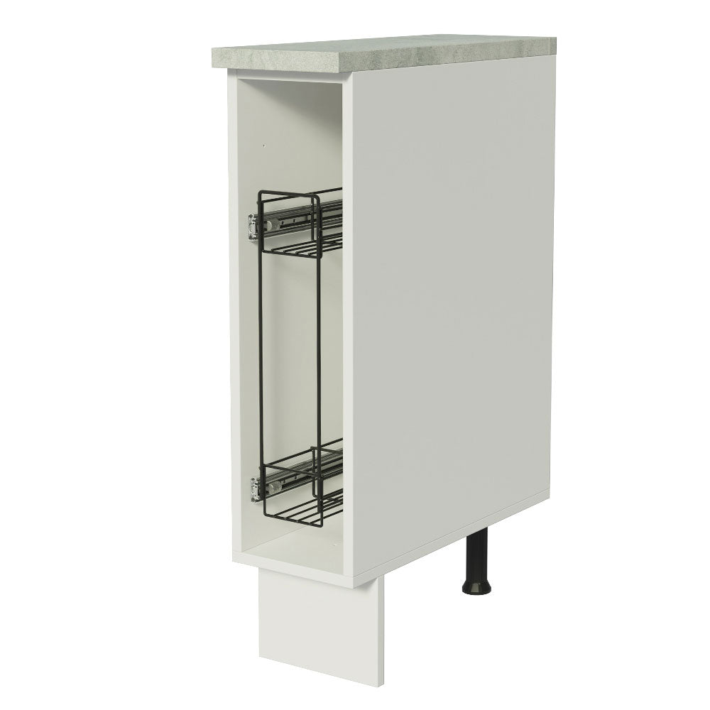 Bajo Mesada Especiero 20 x 60 cm (Con Mesada) para Cocinas Blanco Madesa