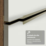 Bajo Mesada Especiero 20cm 1 Puerta (Con Mesada) Marrón/Blanco Aterciopelado Lux Madesa