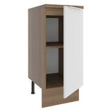 Bajo Mesada Cocina 35 x 60 cm 1 Puerta (Con Mesada) Marrón/Blanco Stella Madesa