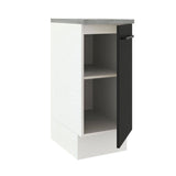 Bajo Mesada Cocina 35 x 60 cm 1 Puerta (Con Mesada) Blanco/Negro Agata Madesa