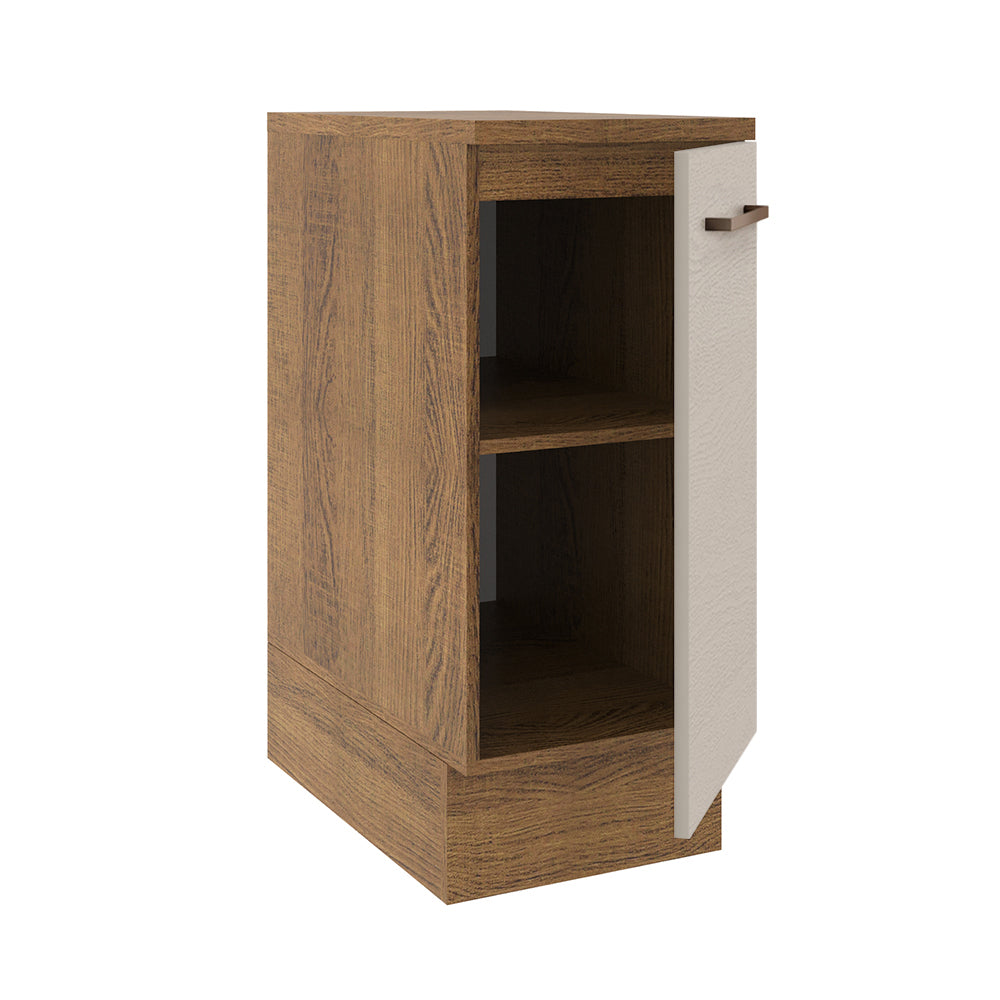 Bajo Mesada Cocina 35 x 60 cm 1 Puerta (Con Mesada) Marrón/Crema Agata Madesa