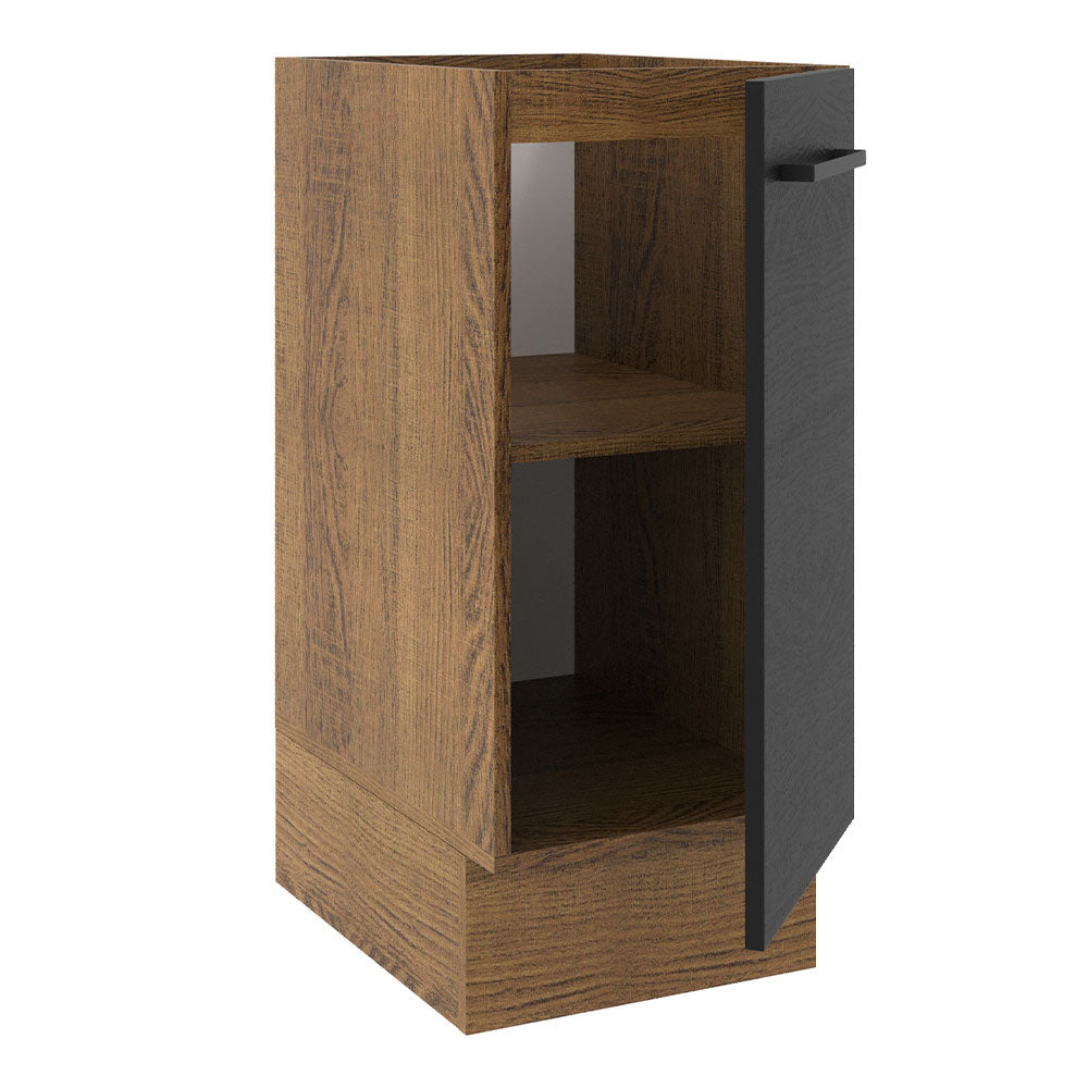 Bajo Mesada Cocina 35 x 60 cm 1 Puerta (Sin Mesada) Marrón/Negro Agata Madesa
