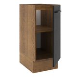 Bajo Mesada Cocina 35 x 60 cm 1 Puerta (Sin Mesada) Marrón/Negro Agata Madesa