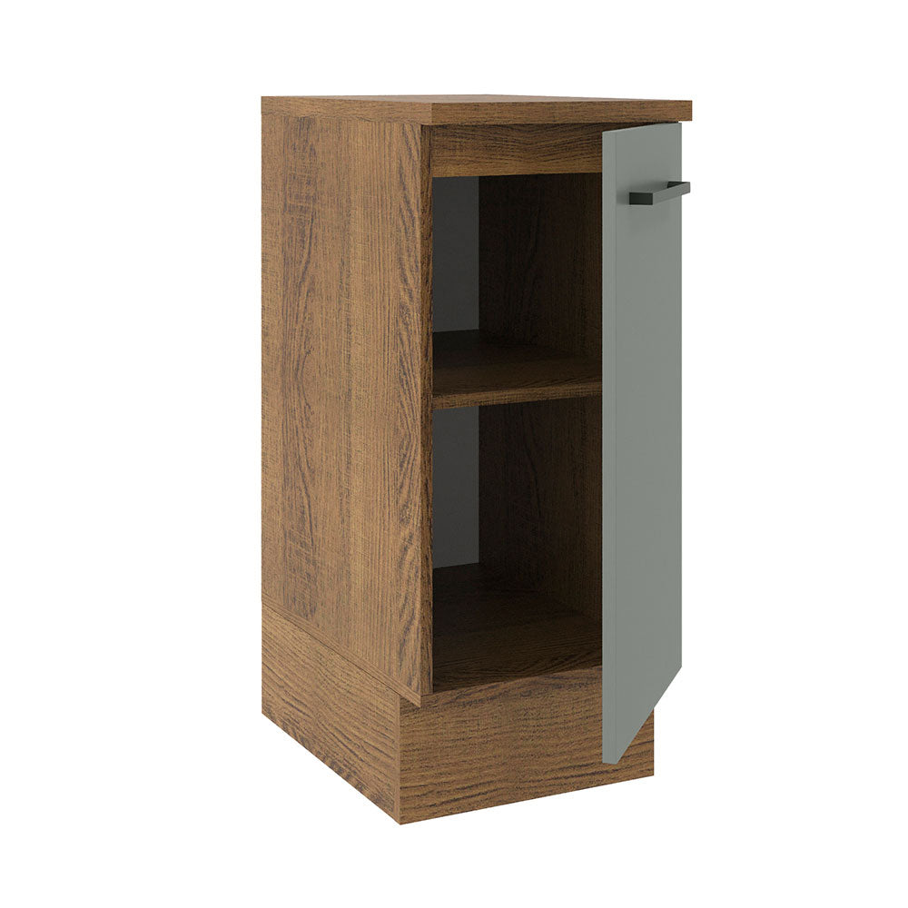 Bajo Mesada Cocina 35 x 60 cm 1 Puerta (Con Mesada) Marrón/Gris Agata Madesa