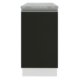 Bajo Mesada 40 cm x 60 cm, Sin cajones 1 Puerta Glamy Blanco/Negro