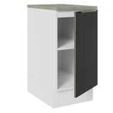 Bajo Mesada 40 cm x 60 cm, 1 Puerta Lux Blanco/Negro