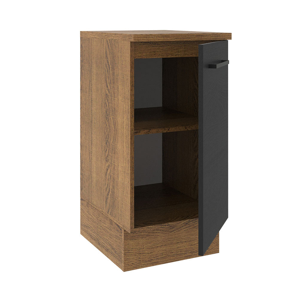Bajo Mesada Cocina 40 x 60 cm 1 Puerta (Con Mesada) Marrón/Negro Agata Madesa