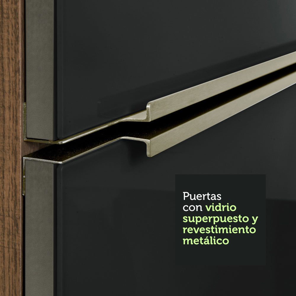 Bajo Mesada 40 cm x 60 cm, 1 Puerta Lux Marrón/Negro