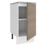 Bajo Mesada Cocina 40 x 60 cm 1 Puerta (Con Mesada) Blanco/Marrón Stella Madesa