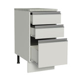 Bajo Mesada 40 x 60 cm 3 Cajones (Con Mesada) Glamy Blanco