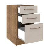 Bajo Mesada Cocina 40 x 60 cm 3 Cajones (Sin Mesada) Marrón/Crema Agata Madesa