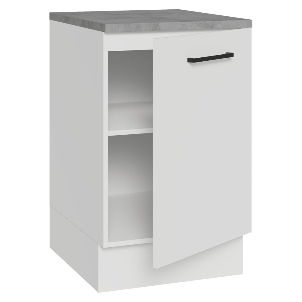Bajo Mesada 50x60cm 1 Puerta (con mesada) Ágata Blanco