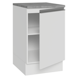 Bajo Mesada 50x60cm 1 Puerta (con mesada) Blanco Glamy