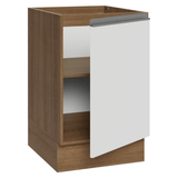 Bajo Mesada 50 x 60cm 1 Puerta (Sin Mesada) Marrón/Blanco Glamy