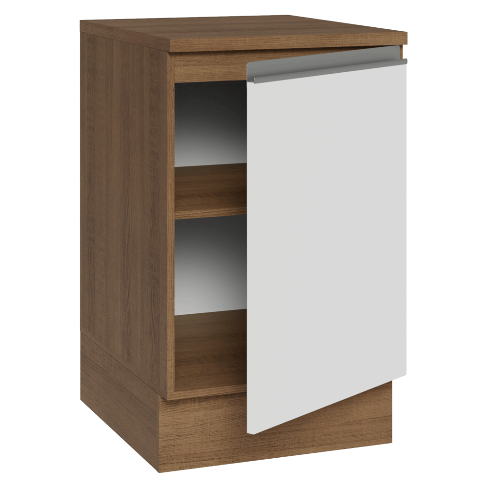 Bajo Mesada 50 x 60 cm 1 Puerta (con mesada) Marrón/Blanco Glamy