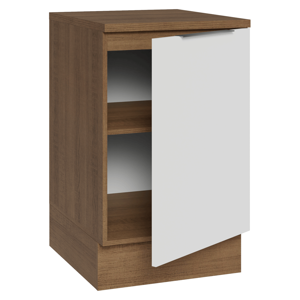 Bajo Mesada 50 x 60 cm 1 Puerta (con mesada) Marrón/Blanco Stella