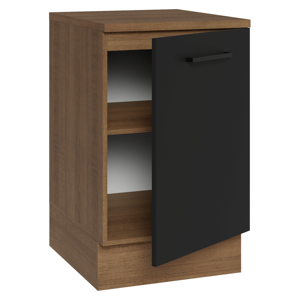Bajo Mesada 50 x 60cm 1 Puerta (con mesada) Marrón/Negro Agata