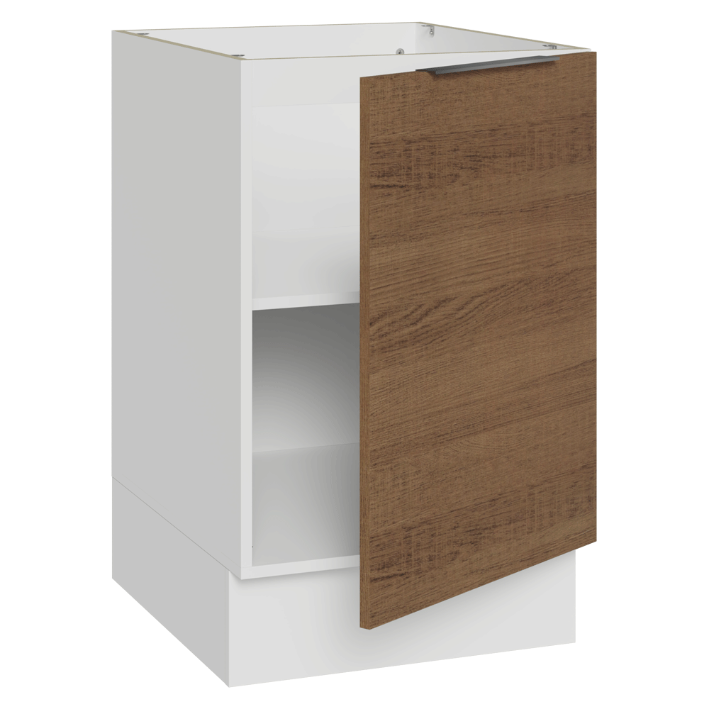 Bajo Mesada 50 x 60cm 1 Puerta (Sin Mesada) Blanco/Marrón Stella