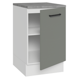 Bajo Mesada 50 x 60 cm 1 Puerta (con mesada) Ágata Blanco/Gris