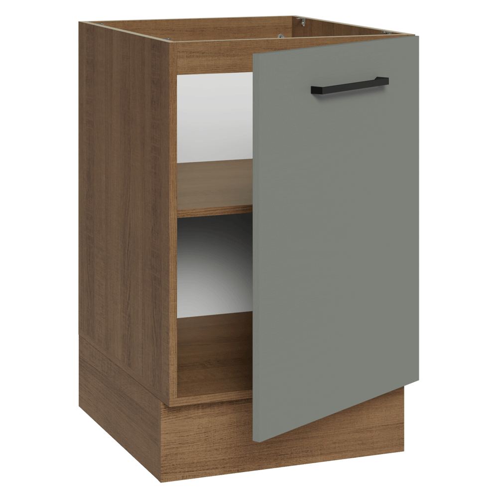 Bajo Mesada 50 x 60cm 1 Puerta (Sin Mesada) Ágata Marrón/Gris