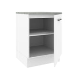 Bajo Mesada Cocina 60 x 60 cm 1 Puerta (Con Mesada) Blanco Agata Madesa