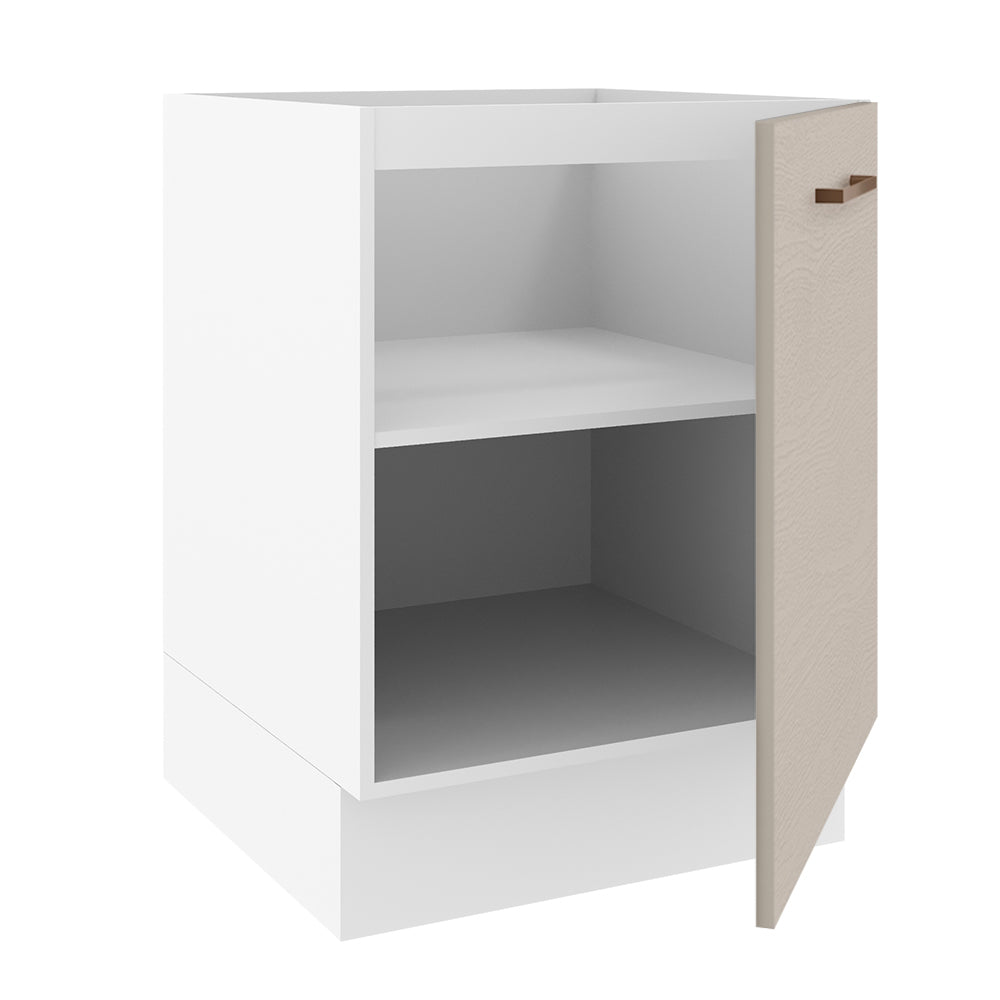 Bajo Mesada Cocina 60 x 60 cm 1 Puerta (Sin Mesada) Blanco/Crema Agata Madesa