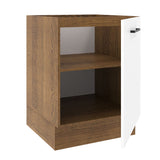 Bajo Mesada Cocina 60 x 60 cm 1 Puerta (Sin Mesada) Marrón/Blanco Agata Madesa