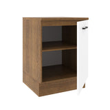 Bajo Mesada Cocina 60 x 60 cm 1 Puerta (Con Mesada) Marrón/Blanco Agata Madesa