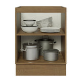 Bajo Mesada Cocina 60 x 60 cm 1 Puerta (Sin Mesada) Marrón/Blanco Glamy Madesa
