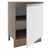 Bajo Mesada Madesa Glamy 60 x 60 cm 1 Puerta (Con Mesada) Marrón/Blanco