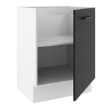 Bajo Mesada Cocina 60 x 60 cm 1 Puerta (Sin Mesada) Blanco/Negro Agata Madesa