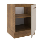 Bajo Mesada Cocina 60 x 60 cm 1 Puerta (Sin Mesada) Marrón/Crema Agata Madesa