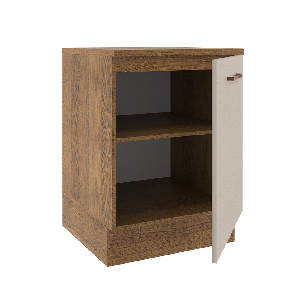 Bajo Mesada Cocina 60 x 60 cm 1 Puerta (Con Mesada) Marrón/Crema Agata Madesa