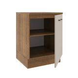 Bajo Mesada Cocina 60 x 60 cm 1 Puerta (Con Mesada) Marrón/Crema Agata Madesa